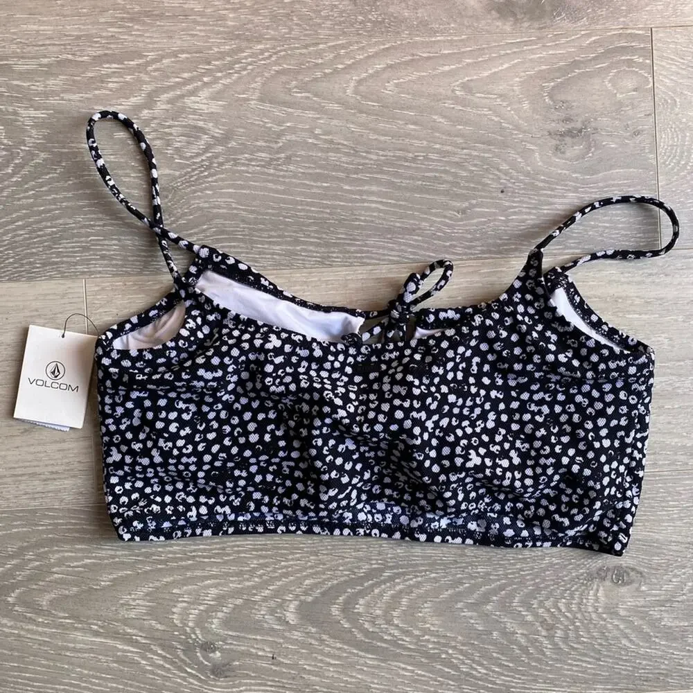 Volcom Black and White bikini top